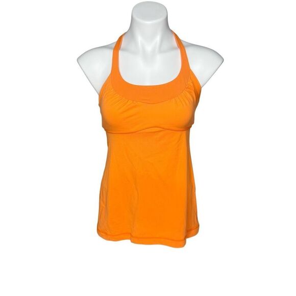 Lululemon orange scoop me up tank top size 8 - Picture 1 of 8